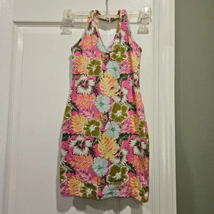Art Class Hawaiian Floral Print Halter Dress Size Medium (8) - Picture 1 of 7