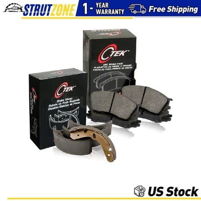 Juego de 2 pastillas de freno de disco delanteras traseras zapatas de freno de tambor C-Tek para Ford Ranger 1983-1994 Foto 1 de 4