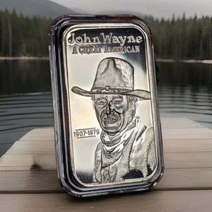1979 John Wayne A Great American Greathouse Productions 1oz Silver Bar #301 - Picture 1 of 6