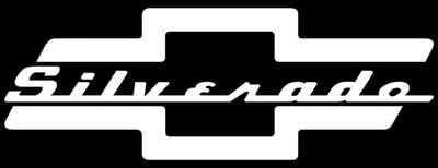 Custom Chevy Bowtie With Silverado Word Vinyl Decal Multiple Colors and Sizes - Image 1 of 4