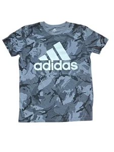Boys Adidas Gray Camouflage SS T-Shirt; Large (14/16); EUC - Picture 1 of 3