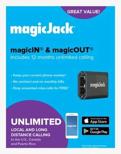VOIP Phone Adapter - Unlimited Calls to US & Canada, No Monthly Bill, Portabl... - Picture 1 of 9