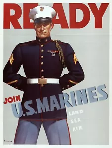 Wall Decor Poster.Home Room art dorm design.Ready.Join U.S Marines.Militar.11662 - Picture 1 of 1