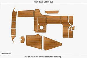 Alfombra de espuma EVA Cobalt 293 1997-2003 plataforma de natación cabina 1/4"6 mm suelo marino - Imagen 1 de 20