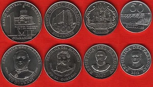 Paraguay set of 4 coins: 50 - 1000 guaraníes 2007-2011 UNC - Picture 1 of 1