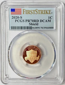 2020 S 1C Lincoln Cent PCGS PR70DCAM First Strike FLAG LABEL - Picture 1 of 9