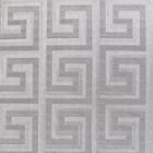 Arthouse Greek Key Foil Silver Wallpaper 298102