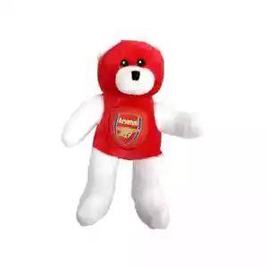 Arsenal Bear Contrast White/Red Football Gift Mini Soft Toy Official License - Picture 1 of 3
