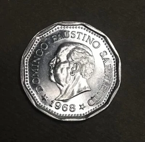 ARGENTINA 1968 25 Pesos Very Choice Uncirculated with Mirrored Fields - Picture 1 of 2