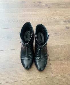 Rag & Bone Black Leather Harrow Boots Size EU 39/UK 6 Excellent used condition - Picture 1 of 6