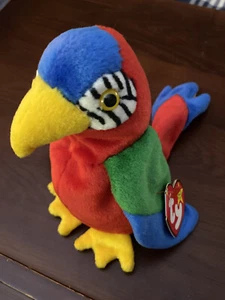 Ty Beanie Baby JABBER the Parrot Rare 1997/1998 Tag Top Zustand - Bild 1 von 4