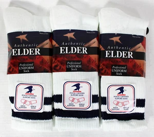 Post Socken Größe 9-11, 3 Paar Crew ältere Fußgewölbestütze weiß blau USA Herren Damen - Bild 1 von 4