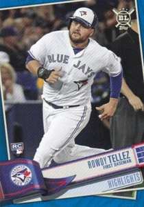 ROWDY TELLEZ 2019 TOPPS BIG LEAGUE BLUE PARALLEL RC #395 TORONTO BLUE JAYS - Picture 1 of 1