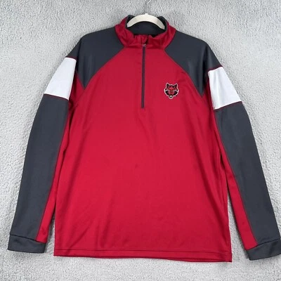 Arkansas State Red Wolves 1/4 Zip Pullover Mens Large North End Polyester NCAA - Image 1 of 4