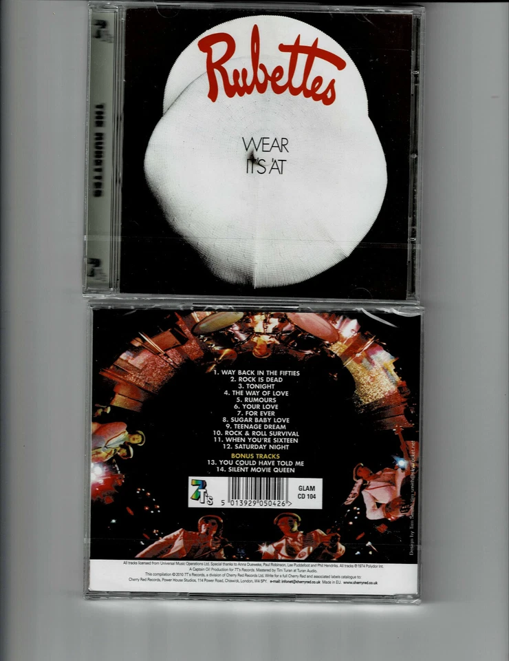 RUBETTES - WHERE IT'S AT  (CD 2010) NEW  **2 BONUS TRACKS**  "SUGAR BABY LOVE" - Imagem 1 de 1