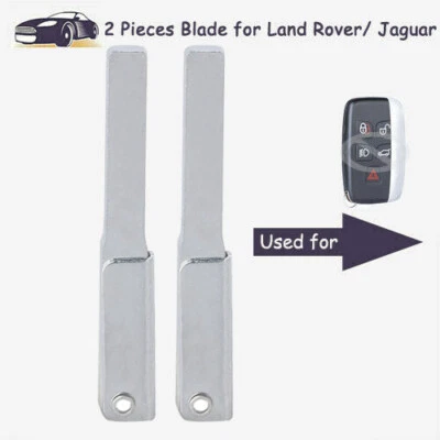2 Uncut Smart Remote Emergency Blank Insert Key Blade for Land Rover for Jaguar Foto 1 de 3