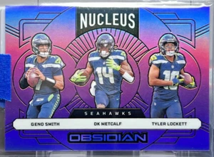 2024 Panini Obsidian Geno Smith/ DK Metcalf/ Tyler Lockett Purple /50 #22 - Picture 1 of 2