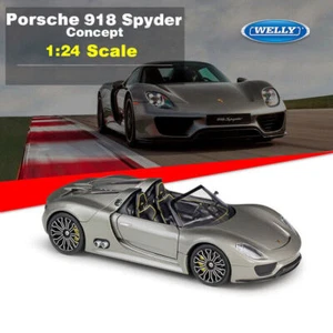 WELLY 1:24 Porsche 918 Spyder Concept Super Sports Car Diecast Model Cars Gifts - Picture 1 of 12