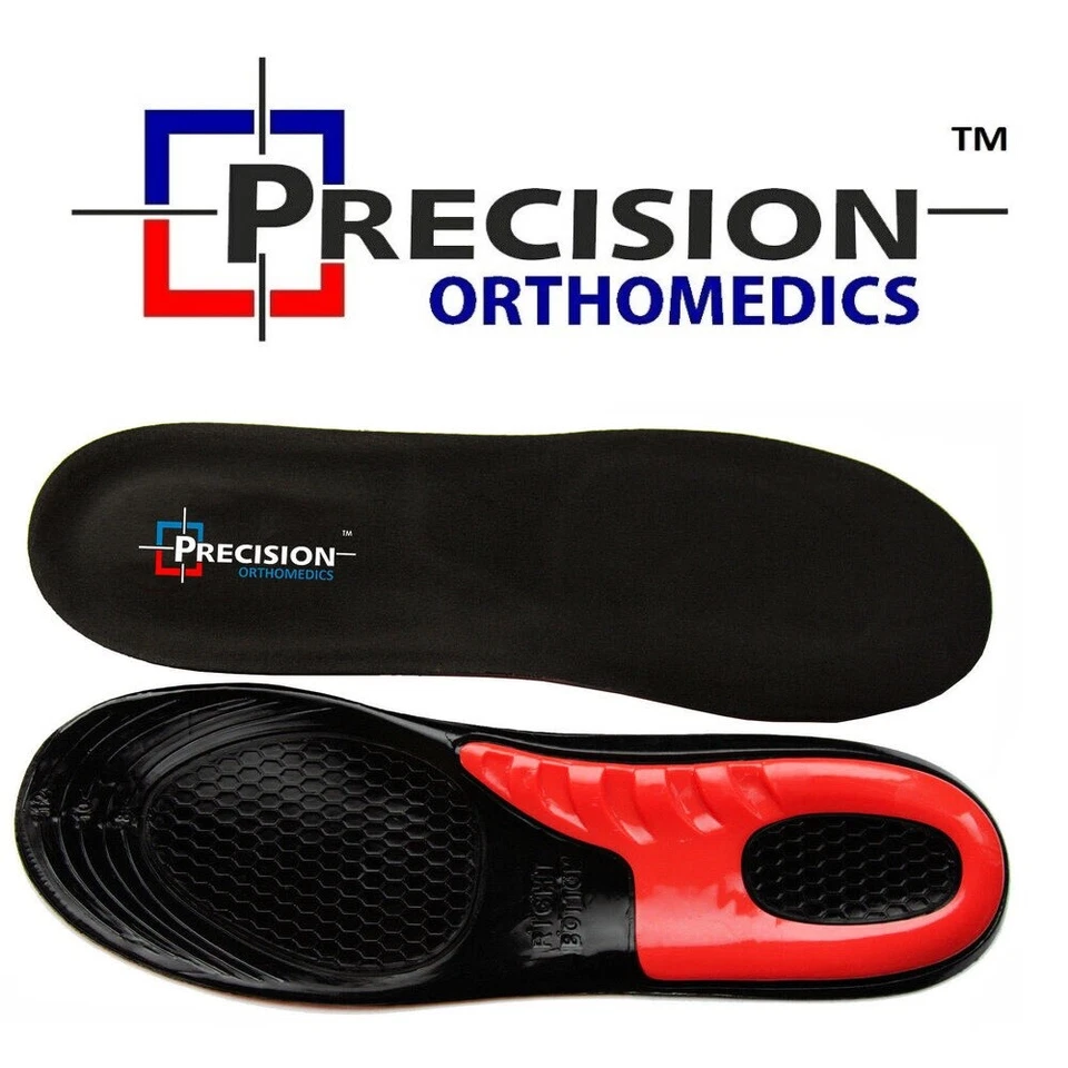 WORK BOOTS ORTHOTIC FOOT ARCH HEEL SUPPORT SHOE INSERTS MASSAGING GEL INSOLES - Image 1 of 1