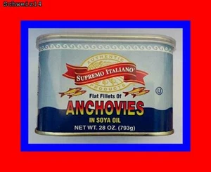 Big Anchovies FLAT Fillets in Oil 793gm 28 OZ Anchovy TASTY! FREE SHIPPING - Picture 1 of 1