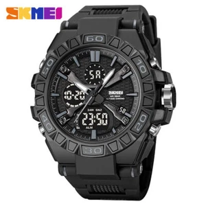 SKMEI Watch Men Dual Time Sport Watches Boy Wristwatch Alarm Countdown Stopwatch - Picture 1 of 27