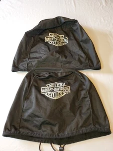 Harley-Davidson Motorcycles Helmet Bag/Dust Cover Black Silver Lot of 2 - Picture 1 of 9