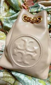 Excellent-TORY BURCH backpack Flemingumini Pink USED