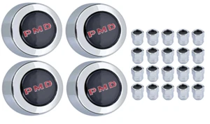 OER Black Rally II Center Cap & Lugnut Set 1967-1972 GTO Firebird Grand Prix - Picture 1 of 5