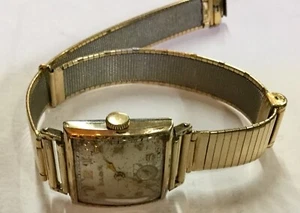 Vtg Bulova Art Deco 17j Men's Watch w/ Forstner Komfit 1/120 12kt GF Band - Picture 1 of 12
