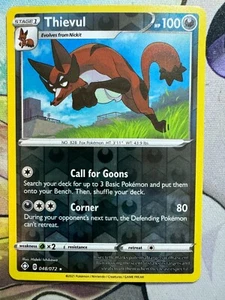 Thievul Reverse Holo English Pokemon BKR940 - Picture 1 of 1