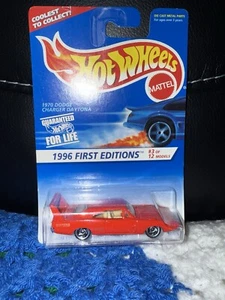 1996 Hot Wheels #382 First Editions 3/12 1970 DODGE CHARGER DAYTONA Red wGold7Sp - Picture 1 of 3