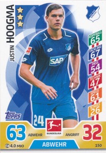 Topps Match Attax 17/18 - 150 - Justin Hoogma