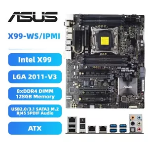 Placa madre LGA2011-V3 ASUS X99-WS/IPMI Intel X99 DDR4 para Intel Xeon/Core i7/X - Imagen 1 de 8
