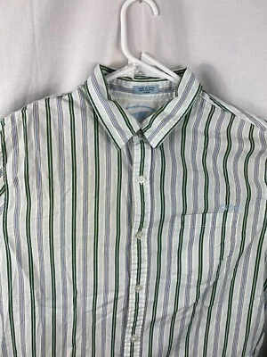 Camisa KIRRA Azul Rayas Manga Larga Botón Hombres Grande L Senderismo Logo 100% Algodón Foto 1 de 4