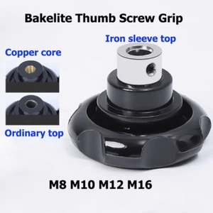 Circular Bakelite Thumb Screw Grip M8 M10 M12 M16 Clamping Knobs Bolt handle - Picture 1 of 5