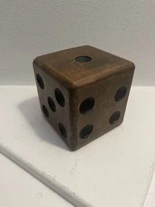 Vintage Looking teakwood?  DICE CUBE Decor For Office - Bild 1 von 1