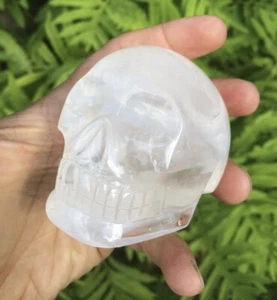 carving, Crystal Skull (Quartz) milky/clear healing crystal - Picture 1 of 4