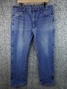 Wrangler Jeans Mens 38x30 Blue 13MWZ Straight Denim Western Workwear - Picture 1 of 14