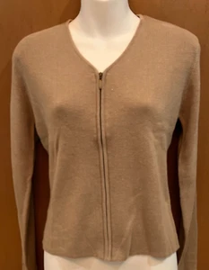 Paul Harris Design Zip Cardigan Pullover Damen M Camel Hellbraun Neu mit Etikett - Bild 1 von 7
