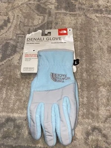 New North Face Youth Girls Denali Thermal Glove Light Blue Gray Sz Small - Picture 1 of 6