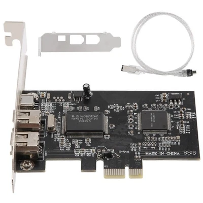 Scheda FireWire PCI-E PCI Express, scheda controller IEEE 1394 con Firewire1862 - Immagine 1 di 4