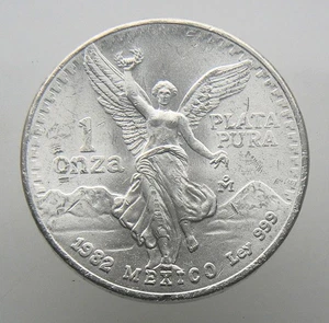 Moneda fina de plata Libertad Pura Plata MÉXICO 1982 de 1 oz .999 - Imagen 1 de 2