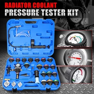 28Pcs Radiator Pressure Tester Vacuum Cooling Purge System Refill Kit+Blue Case - Picture 1 of 7