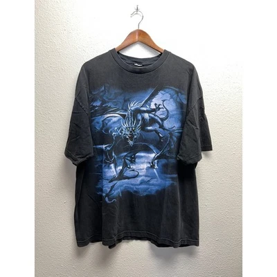 Vintage Liquid Blue Dragon Shirt 2007 LB Graphic Black Purple Graphic Tee XL - Image 1 of 4