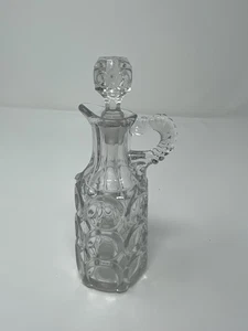 EAPG frühes amerikanisches Muster Glas Cruet Flasche Bull's Eye Modell Flint Glass Co. - Bild 1 von 13