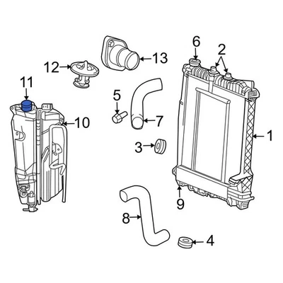 For Dodge Ram 1500 1994-1996 Dodge 55111074AC Engine Coolant Reservoir Cap Foto 1 de 4