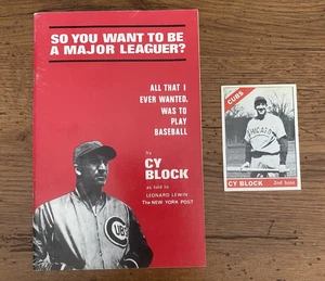 Book - d2004 Cy Block - So You Want to be a Major Leaguer? - 1970 - AUTHENTIC - Imagen 1 de 11