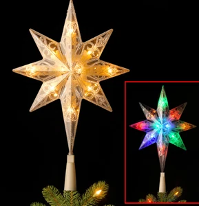 National Tree 11 Inch Bethlehem Star Tree Topper with 10 Battery Operated Dua... - Picture 1 of 3