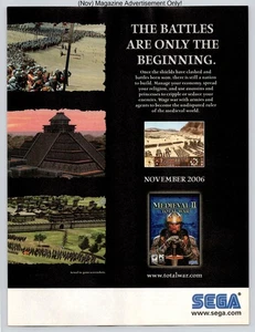 Medieval II Total War Sega PC Juego Promo 2006 Anuncio - Imagen 1 de 5