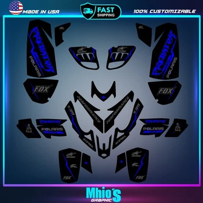 Polaris Predator 500 Grafik Full Decals Sticker Kit ATV - Bild 1 von 4